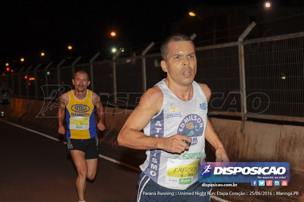 Unimed Night Run: Etapa Coração :: Paraná Running 2016