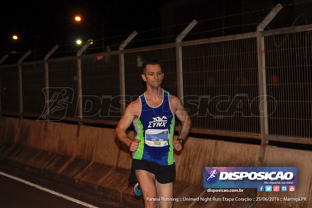 Unimed Night Run: Etapa Coração :: Paraná Running 2016