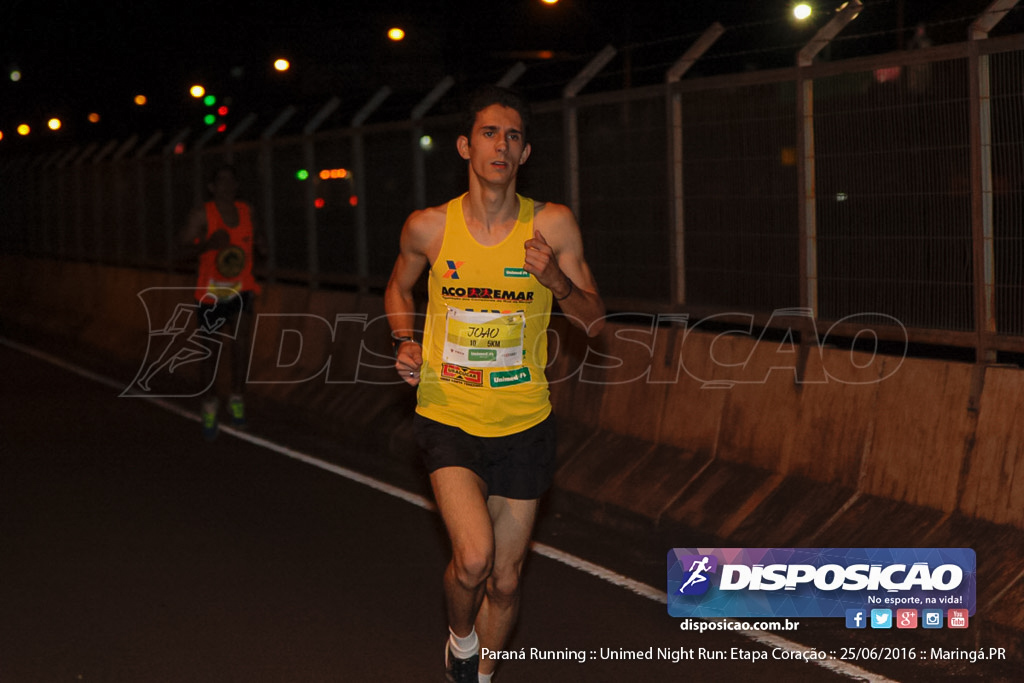 Unimed Night Run: Etapa Coração :: Paraná Running 2016