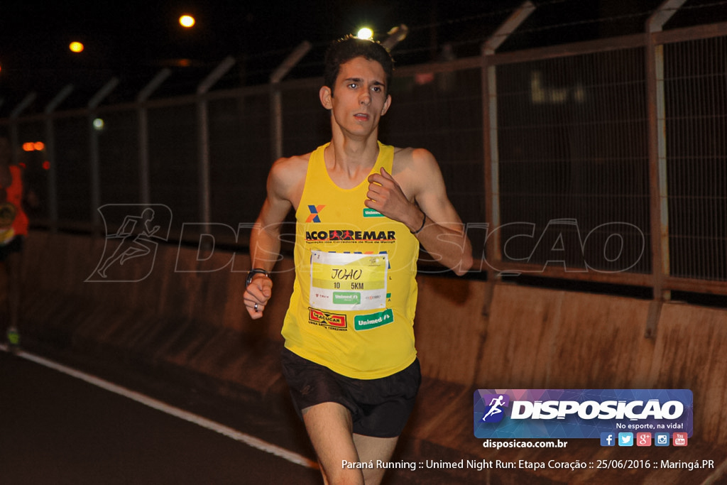 Unimed Night Run: Etapa Coração :: Paraná Running 2016