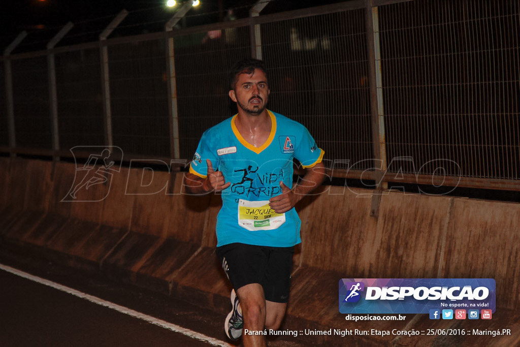 Unimed Night Run: Etapa Coração :: Paraná Running 2016