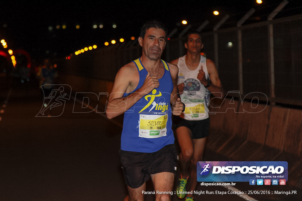 Unimed Night Run: Etapa Coração :: Paraná Running 2016