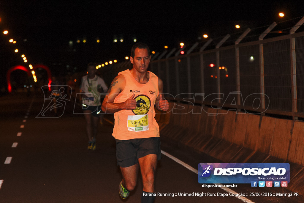 Unimed Night Run: Etapa Coração :: Paraná Running 2016