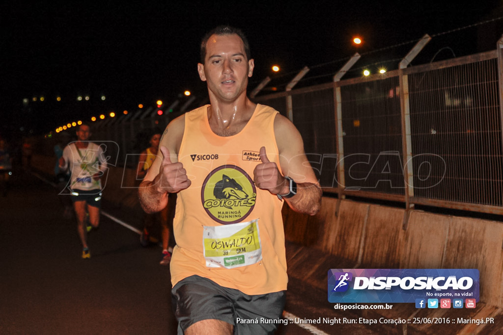 Unimed Night Run: Etapa Coração :: Paraná Running 2016