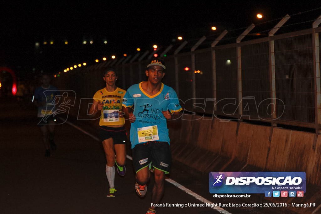 Unimed Night Run: Etapa Coração :: Paraná Running 2016