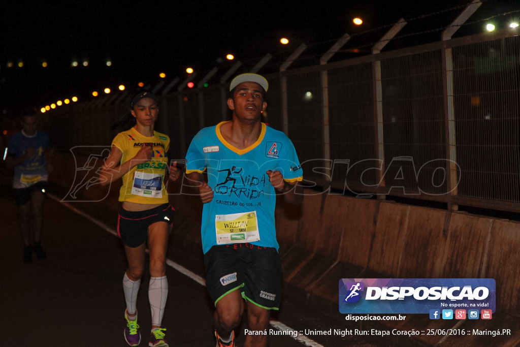 Unimed Night Run: Etapa Coração :: Paraná Running 2016