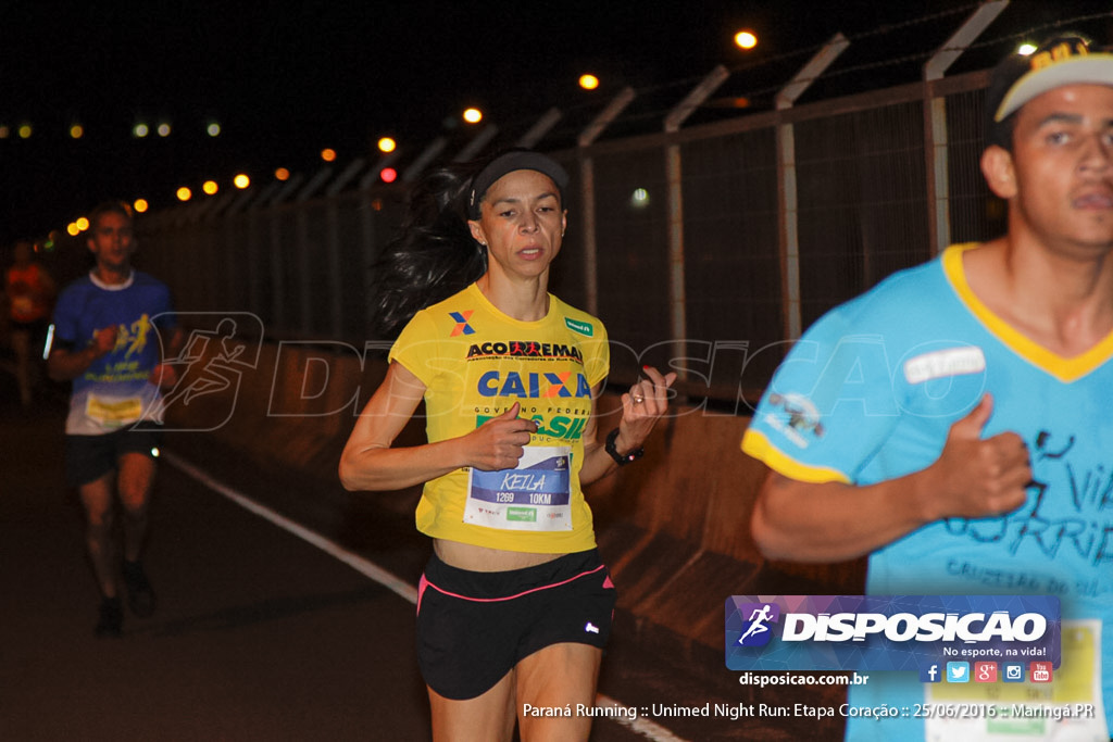 Unimed Night Run: Etapa Coração :: Paraná Running 2016