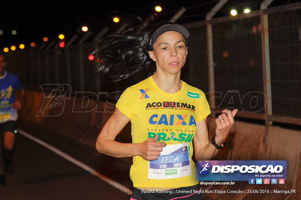 Unimed Night Run: Etapa Coração :: Paraná Running 2016