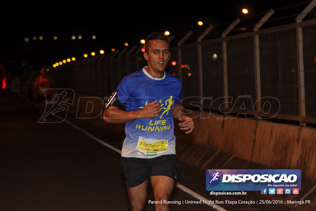 Unimed Night Run: Etapa Coração :: Paraná Running 2016