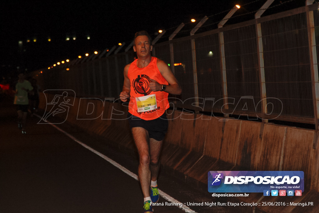 Unimed Night Run: Etapa Coração :: Paraná Running 2016