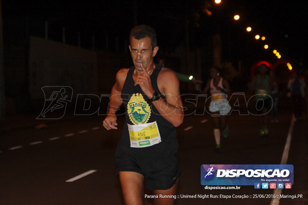 Unimed Night Run: Etapa Coração :: Paraná Running 2016