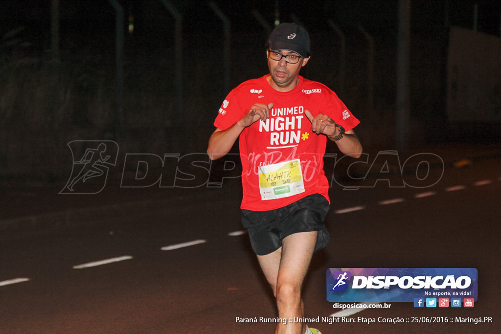 Unimed Night Run: Etapa Coração :: Paraná Running 2016