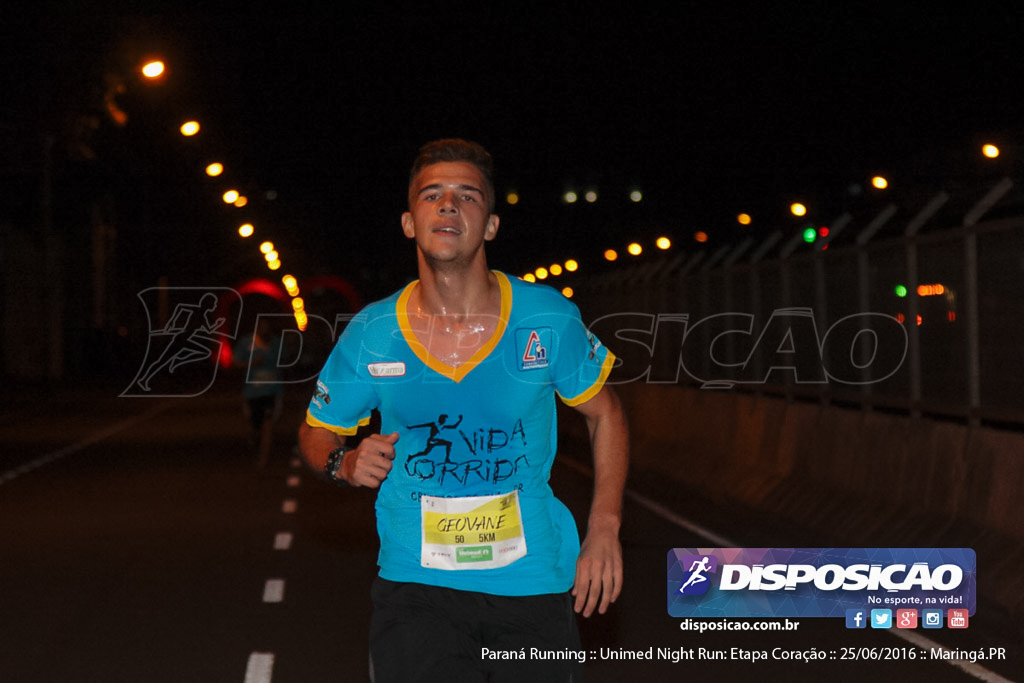 Unimed Night Run: Etapa Coração :: Paraná Running 2016