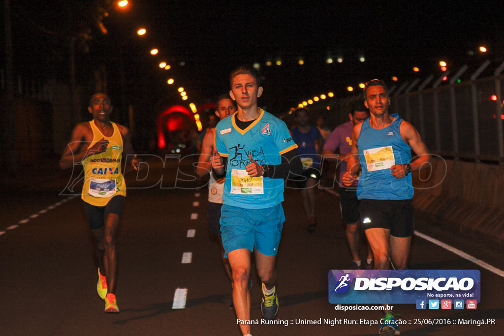 Unimed Night Run: Etapa Coração :: Paraná Running 2016