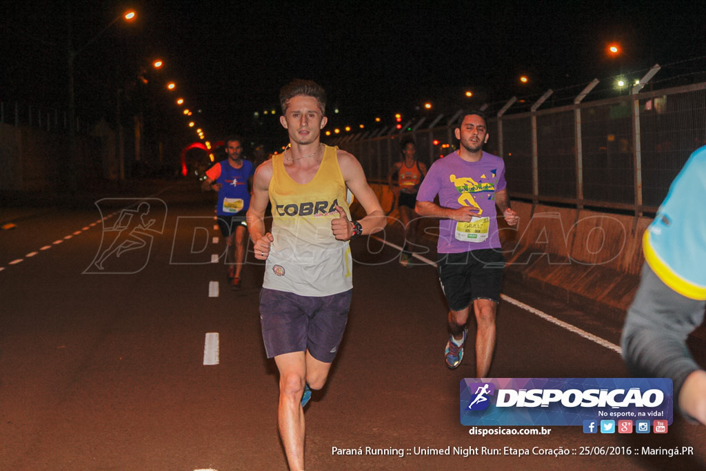 Unimed Night Run: Etapa Coração :: Paraná Running 2016