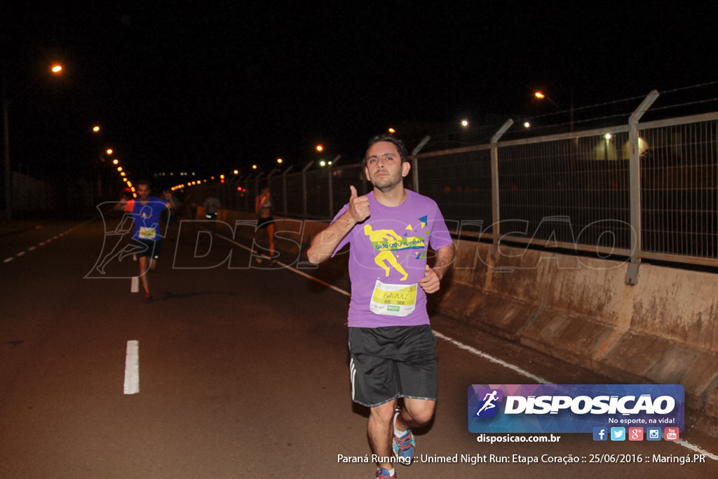 Unimed Night Run: Etapa Coração :: Paraná Running 2016