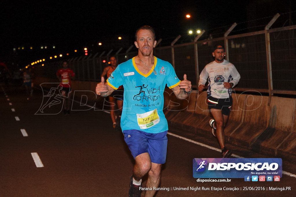 Unimed Night Run: Etapa Coração :: Paraná Running 2016