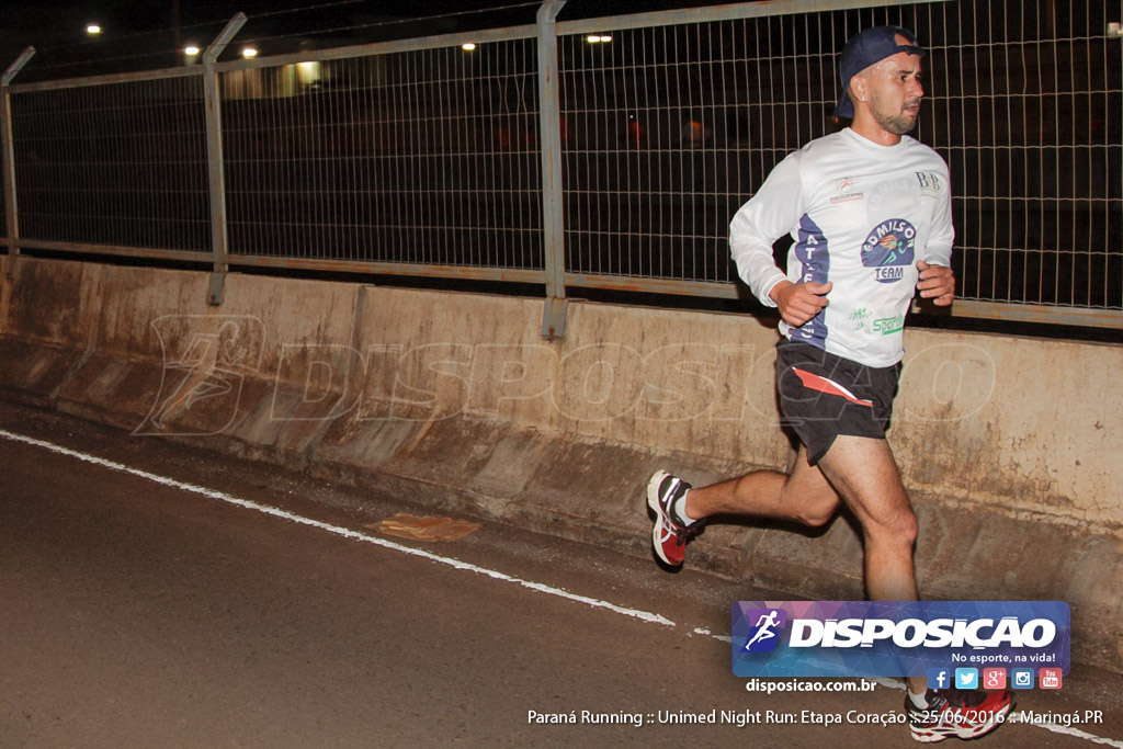 Unimed Night Run: Etapa Coração :: Paraná Running 2016