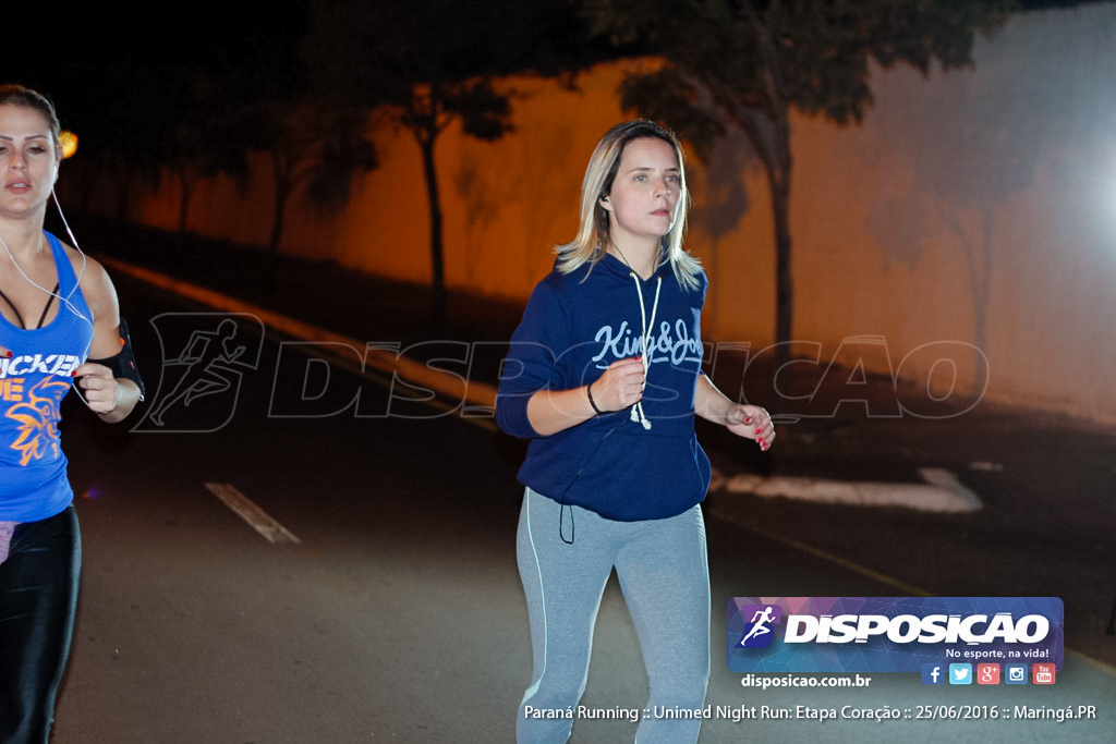 Unimed Night Run: Etapa Coração :: Paraná Running 2016