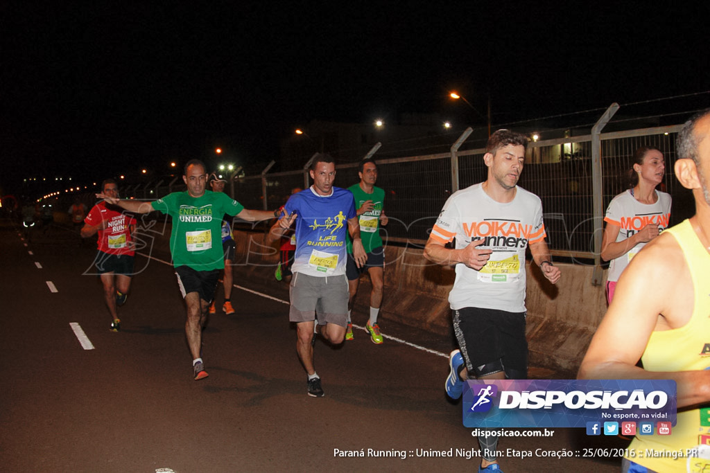 Unimed Night Run: Etapa Coração :: Paraná Running 2016