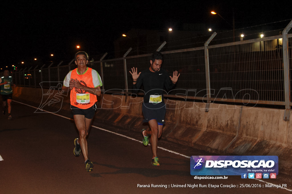 Unimed Night Run: Etapa Coração :: Paraná Running 2016