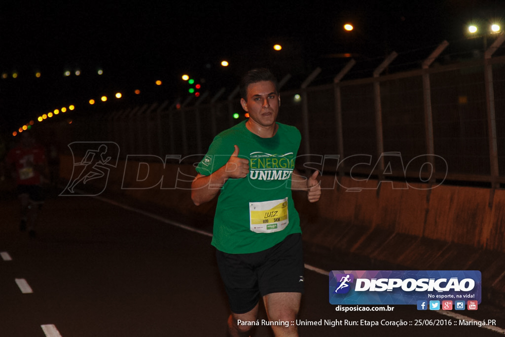 Unimed Night Run: Etapa Coração :: Paraná Running 2016