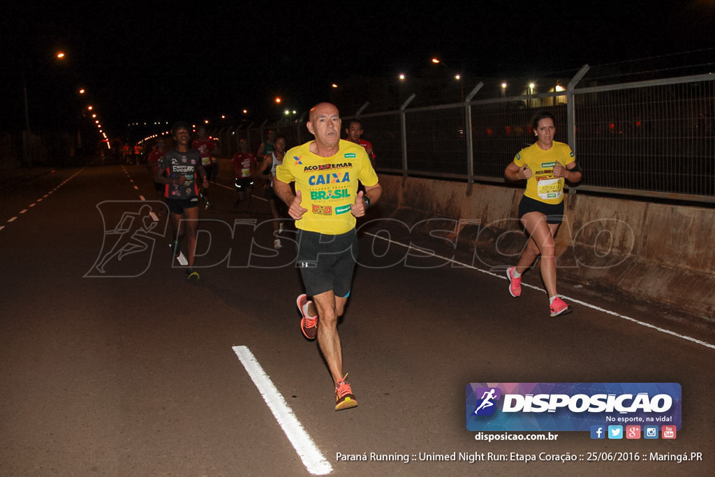 Unimed Night Run: Etapa Coração :: Paraná Running 2016