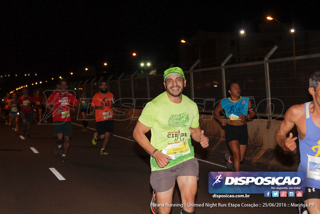 Unimed Night Run: Etapa Coração :: Paraná Running 2016