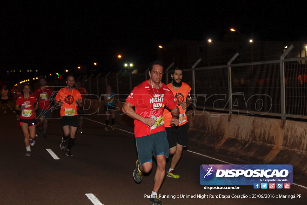 Unimed Night Run: Etapa Coração :: Paraná Running 2016