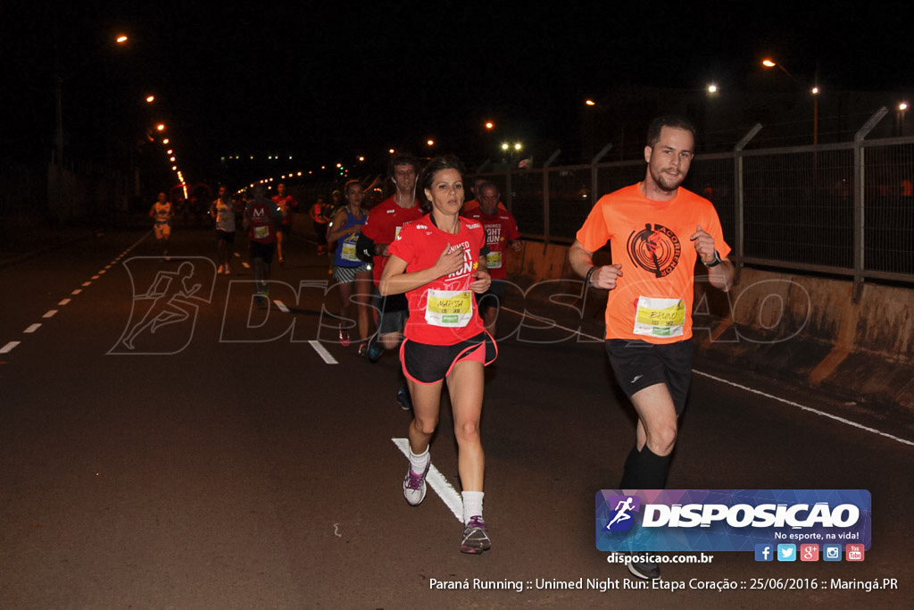 Unimed Night Run: Etapa Coração :: Paraná Running 2016