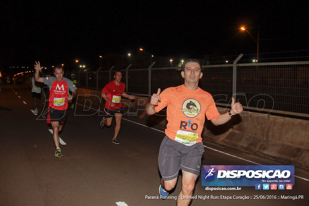 Unimed Night Run: Etapa Coração :: Paraná Running 2016