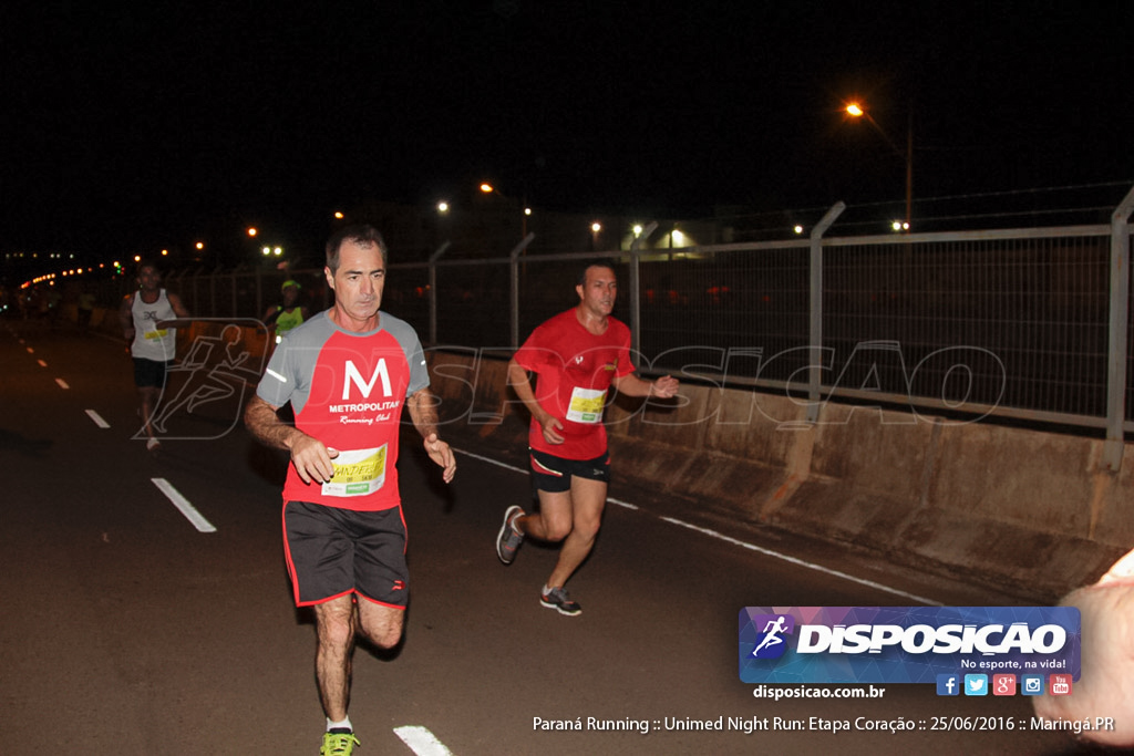 Unimed Night Run: Etapa Coração :: Paraná Running 2016