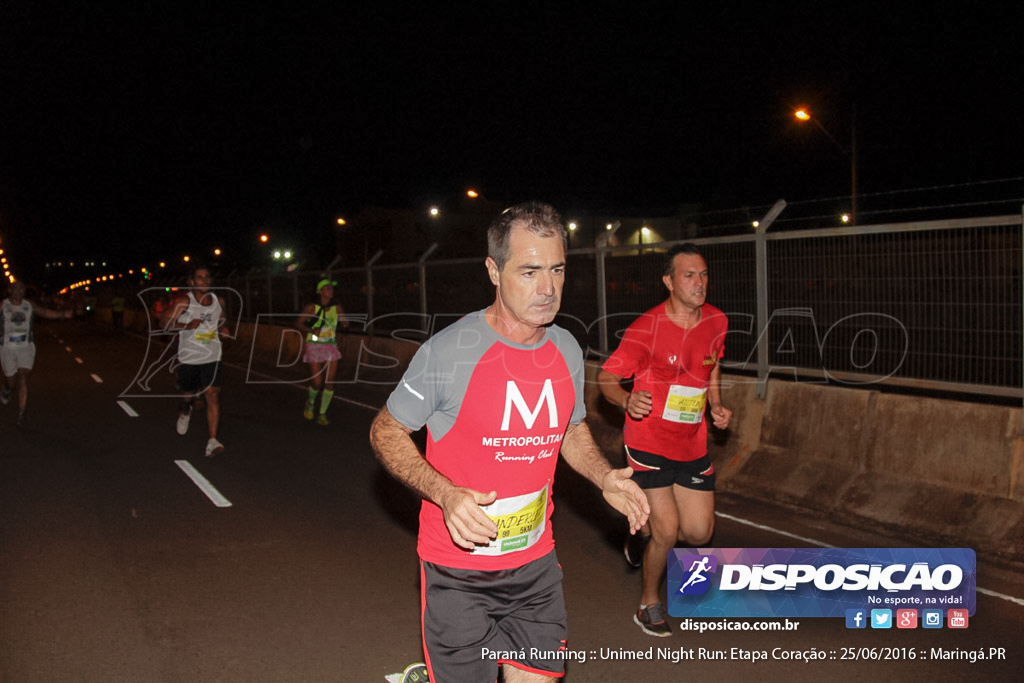 Unimed Night Run: Etapa Coração :: Paraná Running 2016