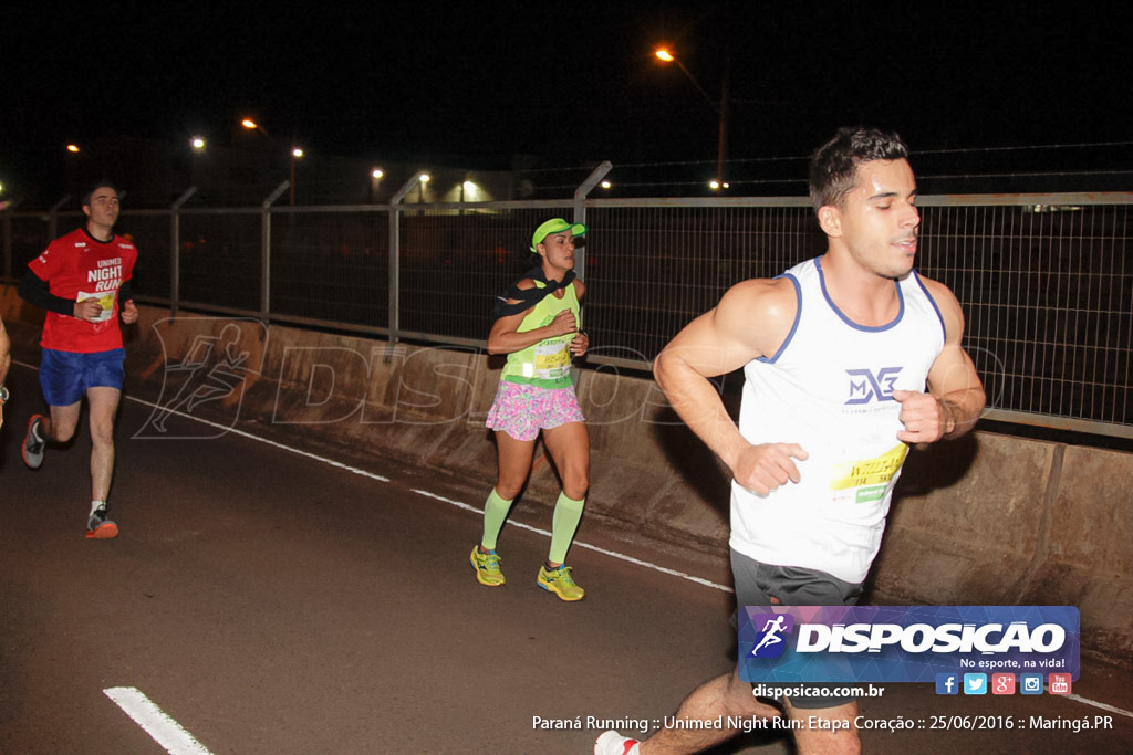 Unimed Night Run: Etapa Coração :: Paraná Running 2016