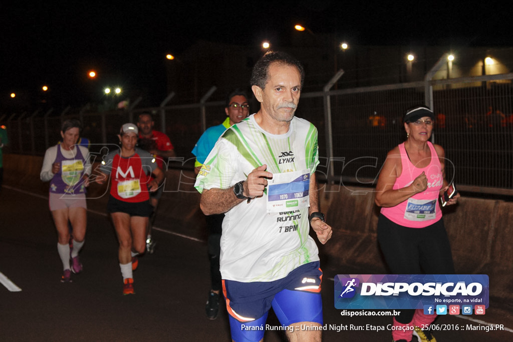 Unimed Night Run: Etapa Coração :: Paraná Running 2016