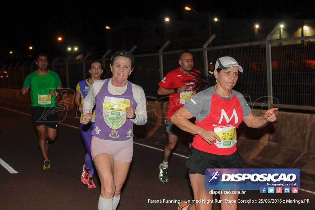 Unimed Night Run: Etapa Coração :: Paraná Running 2016