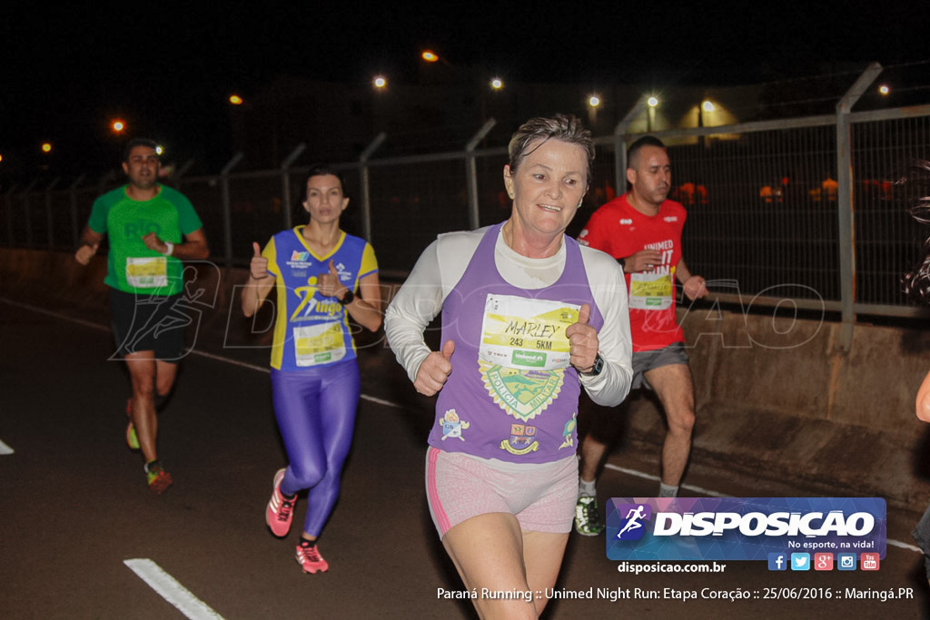 Unimed Night Run: Etapa Coração :: Paraná Running 2016