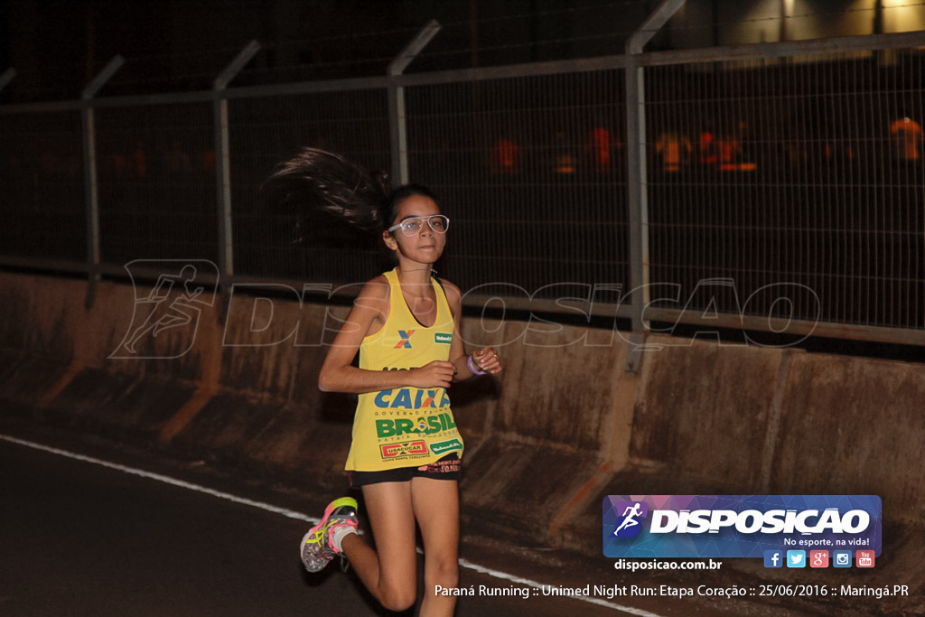 Unimed Night Run: Etapa Coração :: Paraná Running 2016