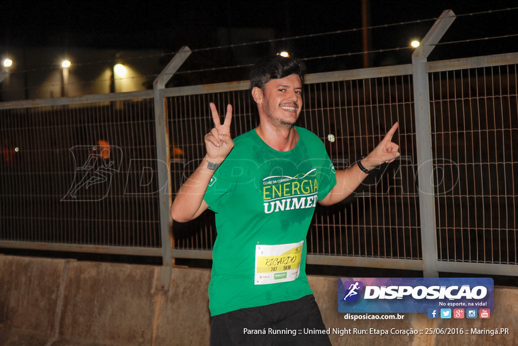 Unimed Night Run: Etapa Coração :: Paraná Running 2016