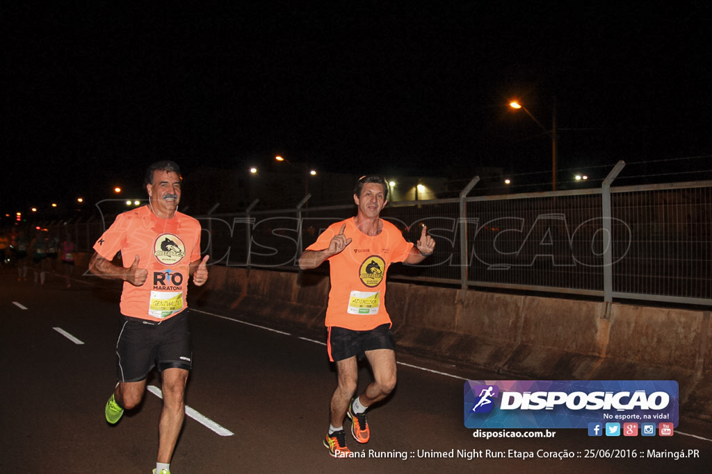 Unimed Night Run: Etapa Coração :: Paraná Running 2016