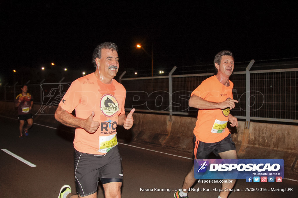 Unimed Night Run: Etapa Coração :: Paraná Running 2016