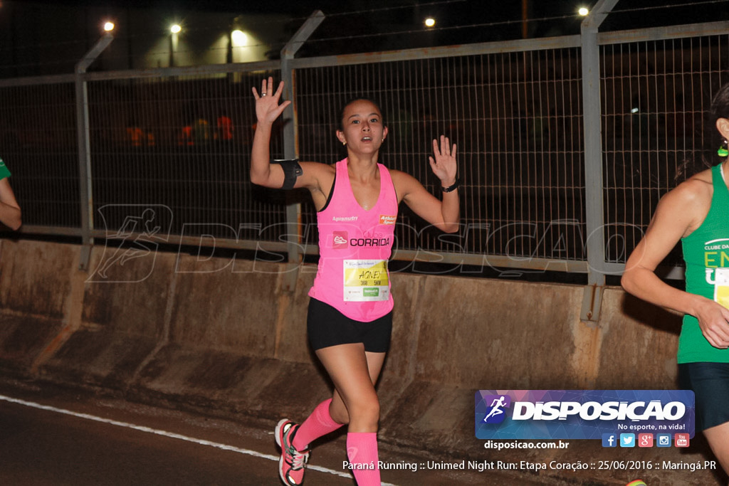 Unimed Night Run: Etapa Coração :: Paraná Running 2016