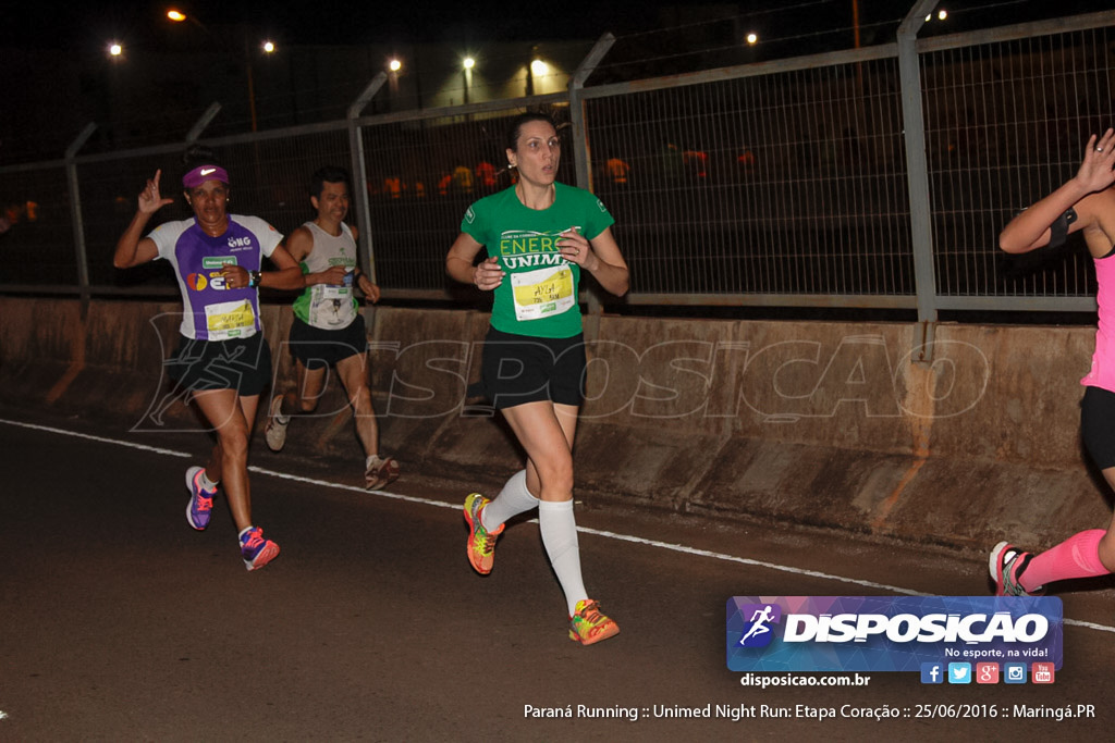 Unimed Night Run: Etapa Coração :: Paraná Running 2016