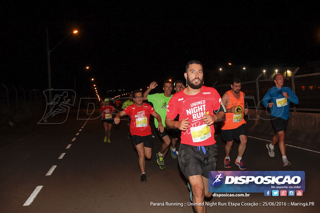 Unimed Night Run: Etapa Coração :: Paraná Running 2016