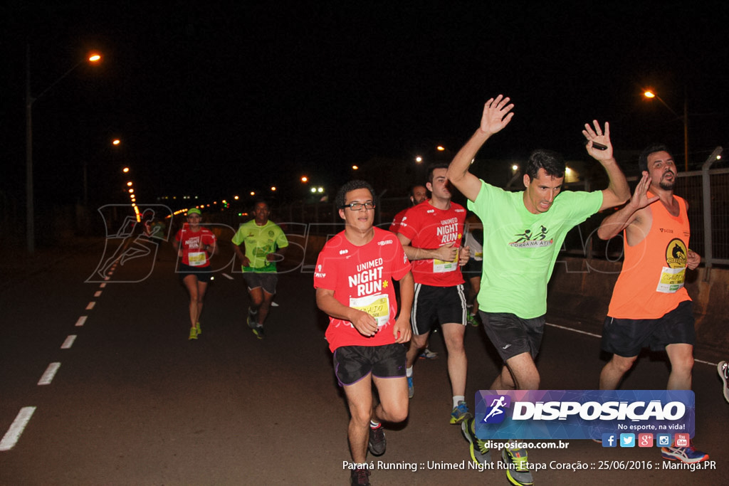 Unimed Night Run: Etapa Coração :: Paraná Running 2016