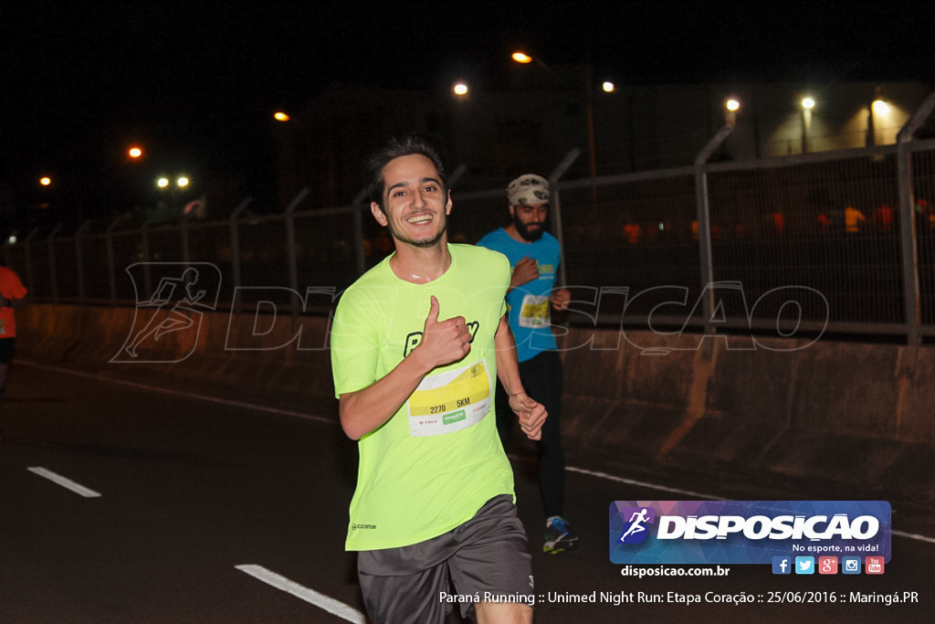 Unimed Night Run: Etapa Coração :: Paraná Running 2016