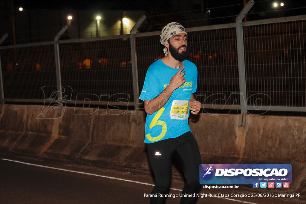 Unimed Night Run: Etapa Coração :: Paraná Running 2016