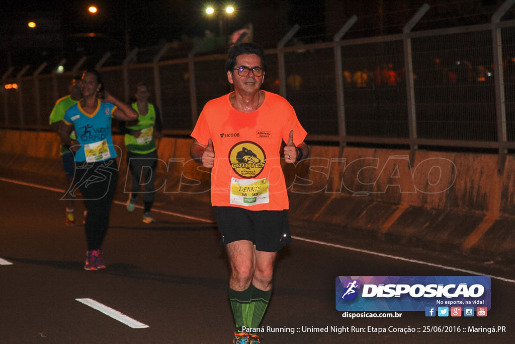 Unimed Night Run: Etapa Coração :: Paraná Running 2016