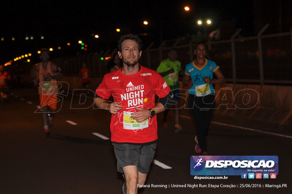 Unimed Night Run: Etapa Coração :: Paraná Running 2016