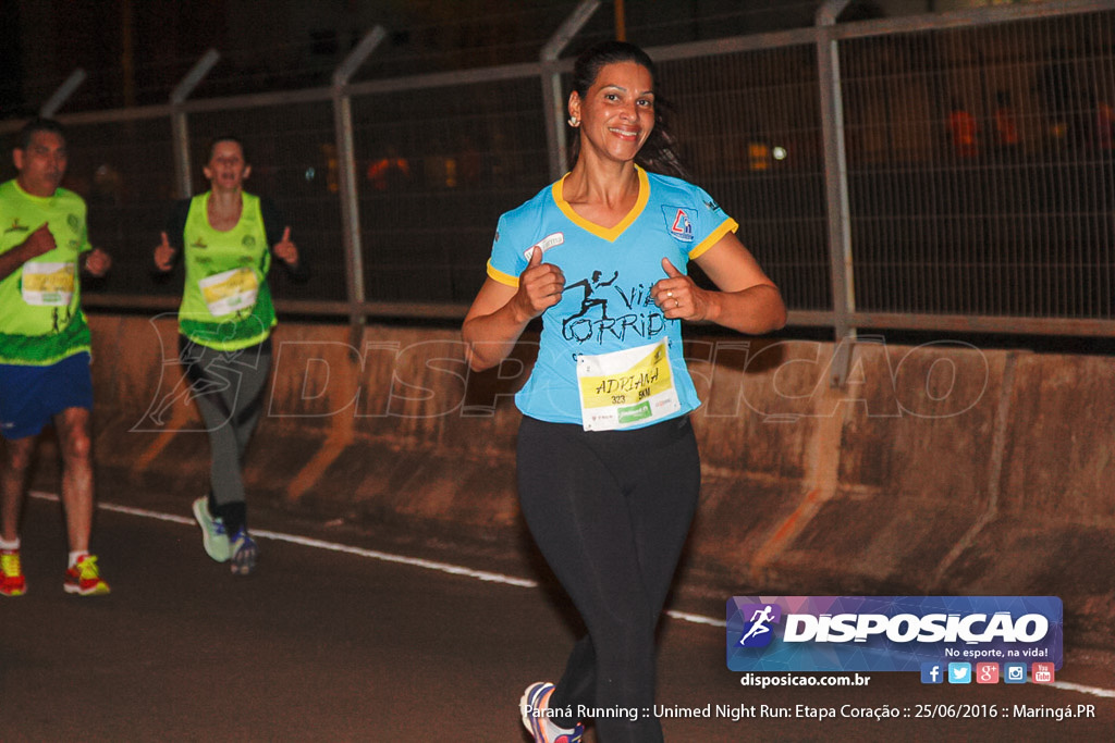 Unimed Night Run: Etapa Coração :: Paraná Running 2016